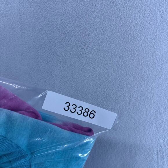 Vintage BVD Blank Shirt men's Large Blue Purple Tie Dye Single Stitch Pocket 90s - Picture 8 of 8